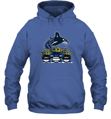 Vancouver Canucks Star Wars Logo Baby Yoda Hoodie - PrimaryTee