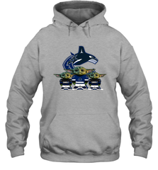 Vancouver Canucks Star Wars Logo Baby Yoda Hoodie - PrimaryTee