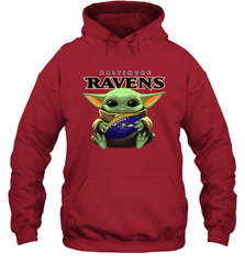 Baby Yoda Loves The Baltimore Ravens Star Wars NFL Shirts Hoodie - PrimaryTee