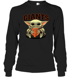 Baby Yoda Hugs The San Francisco Giants Shirts Long Sleeve T-Shirt - PrimaryTee