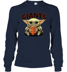 Baby Yoda Hugs The San Francisco Giants Shirts Long Sleeve T-Shirt - PrimaryTee