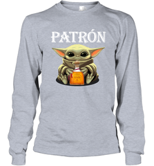 Baby Yoda Hugs Patron Bottle Star Wars Shirts Long Sleeve T-Shirt - PrimaryTee