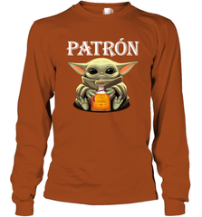 Baby Yoda Hugs Patron Bottle Star Wars Shirts Long Sleeve T-Shirt - PrimaryTee
