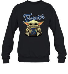 Baby Yoda Hugs The Detroit Tigers Shirts Sweatshirt - PrimaryTee
