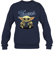 Baby Yoda Hugs The Detroit Tigers Shirts Sweatshirt - PrimaryTee