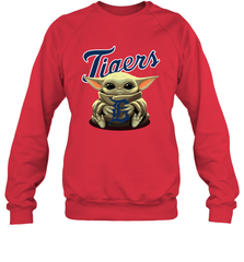 Baby Yoda Hugs The Detroit Tigers Shirts Sweatshirt - PrimaryTee