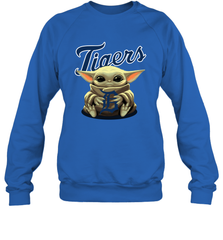 Baby Yoda Hugs The Detroit Tigers Shirts Sweatshirt - PrimaryTee