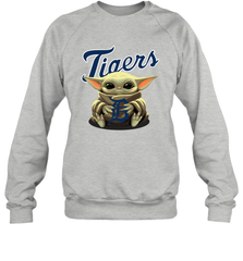 Baby Yoda Hugs The Detroit Tigers Shirts Sweatshirt - PrimaryTee