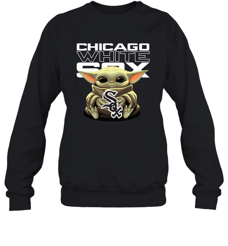 Baby Yoda Hugs The Chicago White Sox Shirts Sweatshirt - PrimaryTee
