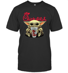 Baby Yoda Hugs Chick Fil A Cup Star Wars Shirts Men's T-Shirt - PrimaryTee
