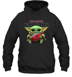 Baby Yoda Loves The Atlanta Falcons Star Wars NFL Shirts Hoodie - PrimaryTee