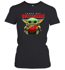 Baby Yoda Loves The Tampa Bay Buccaneers Star Wars NFL Shirts Women's T-Shirt - PrimaryTee