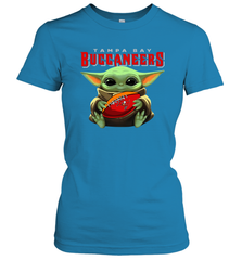 Baby Yoda Loves The Tampa Bay Buccaneers Star Wars NFL Shirts Women's T-Shirt - PrimaryTee