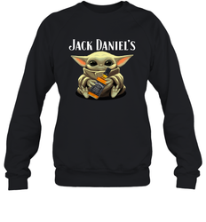 Baby Yoda Hugs Jack Daniel's Bottle Star Wars Shirts Sweatshirt - PrimaryTee