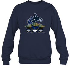 Vancouver Canucks Star Wars Logo Baby Yoda Sweatshirt - PrimaryTee