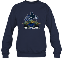 Vancouver Canucks Star Wars Logo Baby Yoda Sweatshirt - PrimaryTee