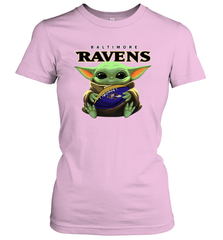 Baby Yoda Loves The Baltimore Ravens Star Wars NFL Shirts Women's T-Shirt - PrimaryTee