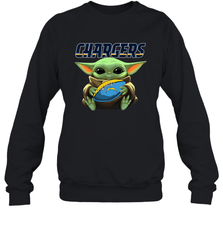 Baby Yoda Loves The Los Angeles Chargers Star Wars NFL Shirts Sweatshirt - PrimaryTee