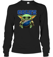 Baby Yoda Loves The Indianapolis Colts Star Wars NFL Shirts Long Sleeve T-Shirt - PrimaryTee