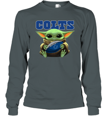Baby Yoda Loves The Indianapolis Colts Star Wars NFL Shirts Long Sleeve T-Shirt - PrimaryTee