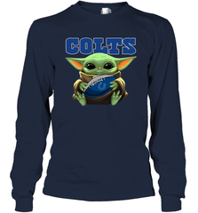 Baby Yoda Loves The Indianapolis Colts Star Wars NFL Shirts Long Sleeve T-Shirt - PrimaryTee