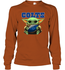 Baby Yoda Loves The Indianapolis Colts Star Wars NFL Shirts Long Sleeve T-Shirt - PrimaryTee