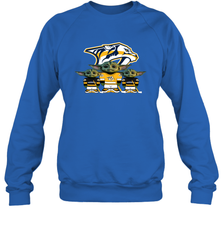 Nashville Predators Star Wars Logo Baby Yoda Sweatshirt - PrimaryTee