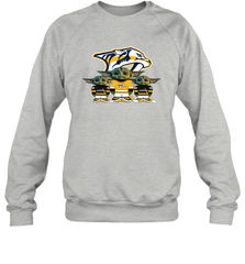 Nashville Predators Star Wars Logo Baby Yoda Sweatshirt - PrimaryTee