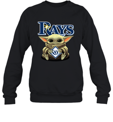 Baby Yoda Hugs The Tampa Bay Rays Shirts Sweatshirt - PrimaryTee