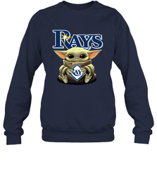 Baby Yoda Hugs The Tampa Bay Rays Shirts Sweatshirt - PrimaryTee