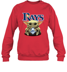 Baby Yoda Hugs The Tampa Bay Rays Shirts Sweatshirt - PrimaryTee