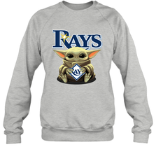Baby Yoda Hugs The Tampa Bay Rays Shirts Sweatshirt - PrimaryTee