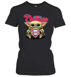 Baby Yoda Hugs The Philadelphia Phillies Shirts Women's T-Shirt - PrimaryTee