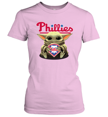Baby Yoda Hugs The Philadelphia Phillies Shirts Women's T-Shirt - PrimaryTee