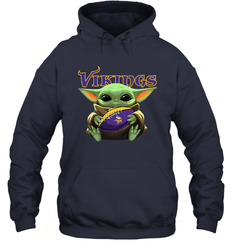 Baby Yoda Loves The Minnesota Vikings Star Wars NFL Shirts Hoodie - PrimaryTee