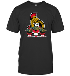 Ottawa Senators Star Wars Logo Baby Yoda Men's T-Shirt - PrimaryTee