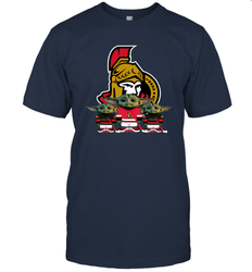 Ottawa Senators Star Wars Logo Baby Yoda Men's T-Shirt - PrimaryTee