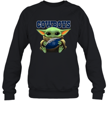 Baby Yoda Loves The Dallas Cowboys Star Wars NFL Shirts Sweatshirt - PrimaryTee