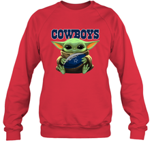 Baby Yoda Loves The Dallas Cowboys Star Wars NFL Shirts Sweatshirt - PrimaryTee
