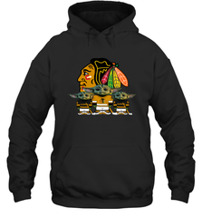 Chicago Blackhawks Star Wars Logo Baby Yoda Hoodie - PrimaryTee