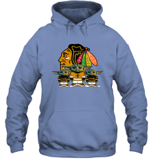 Chicago Blackhawks Star Wars Logo Baby Yoda Hoodie - PrimaryTee
