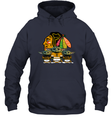 Chicago Blackhawks Star Wars Logo Baby Yoda Hoodie - PrimaryTee