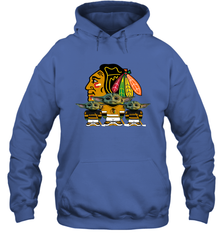 Chicago Blackhawks Star Wars Logo Baby Yoda Hoodie - PrimaryTee