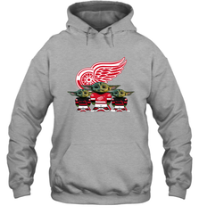 Detroit Red Wings Star Wars Logo Baby Yoda Hoodie - PrimaryTee