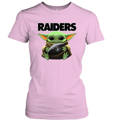 Baby Yoda Loves The Oakland Raiders Star Wars NFL Shirts Women's T-Shirt - PrimaryTee