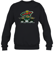 Minnesota Wild Star Wars Logo Baby Yoda Sweatshirt - PrimaryTee