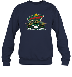 Minnesota Wild Star Wars Logo Baby Yoda Sweatshirt - PrimaryTee