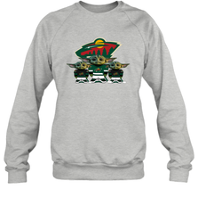 Minnesota Wild Star Wars Logo Baby Yoda Sweatshirt - PrimaryTee