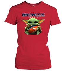 Baby Yoda Loves The Denver Broncos Star Wars NFL Shirts Women's T-Shirt - PrimaryTee