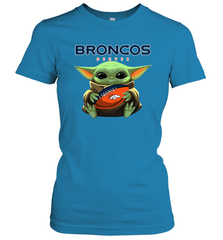 Baby Yoda Loves The Denver Broncos Star Wars NFL Shirts Women's T-Shirt - PrimaryTee